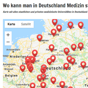 Wo kann man in Deutschland Medizin studieren?